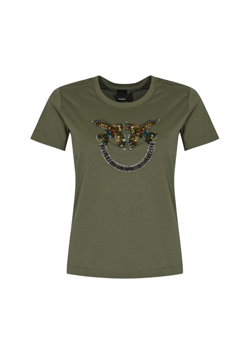 T-shirt Quentin con logo gioiello Verde